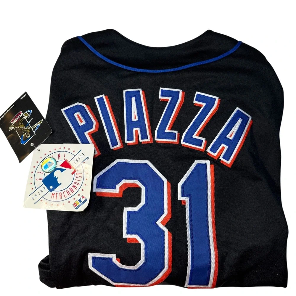 Majestic Piazza 31 Mets Jersey XXL Black Majestic Korea MLB Vintage Sewn - Picture 8 of 10